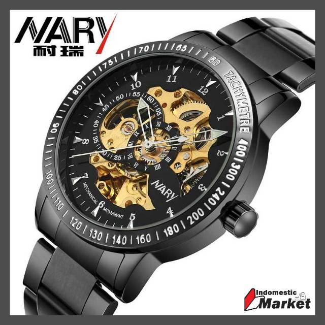 Jam Tangan Mechanic / Mechanical Jam Tangan Tanpa Baterai / Jam Tangan Mekanik - Nary 18026