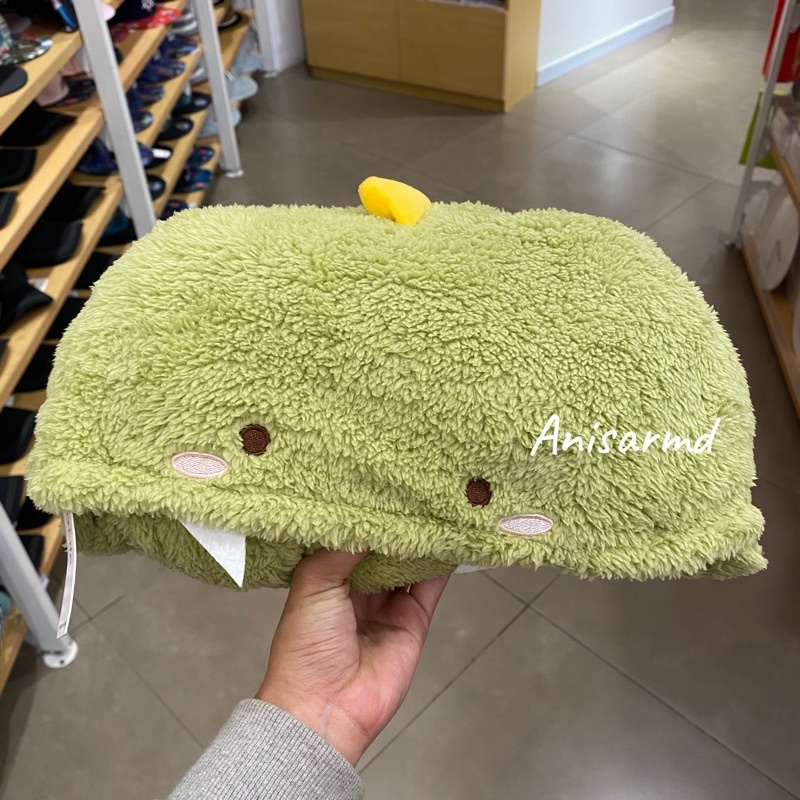 dinosaur blanket with hat miniso / selimut miniso / selimut karakter