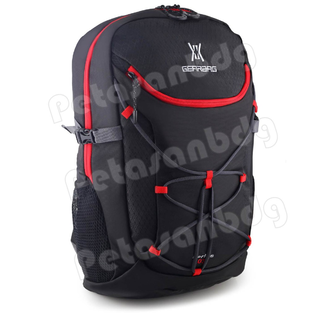 PTS -Tas Ransel Pria Gear Bag - Dragon - Series 03 - 13071 .PT Backpack - Black Red + FREE Raincover