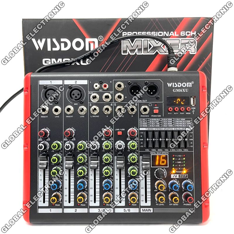MIXER WISDOM GM6XU 6 CHANNEL ORIGINAL wisdom gm6xu / wisdom gm6xu 6 channel