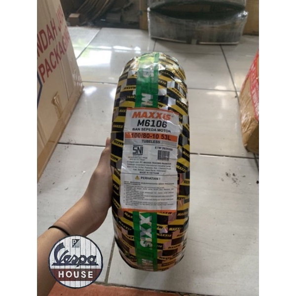 BAN VESPA MAXXIS RING 10 UKURAN 100/80 - TIPE M6106