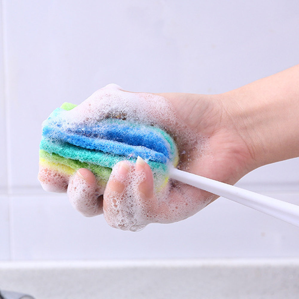 【TERSEDIA &amp; COD】Baby Bottle Brushes Silicone Glass Cleaning Brush Long Handle Cup Brush Household Tea Kitchen