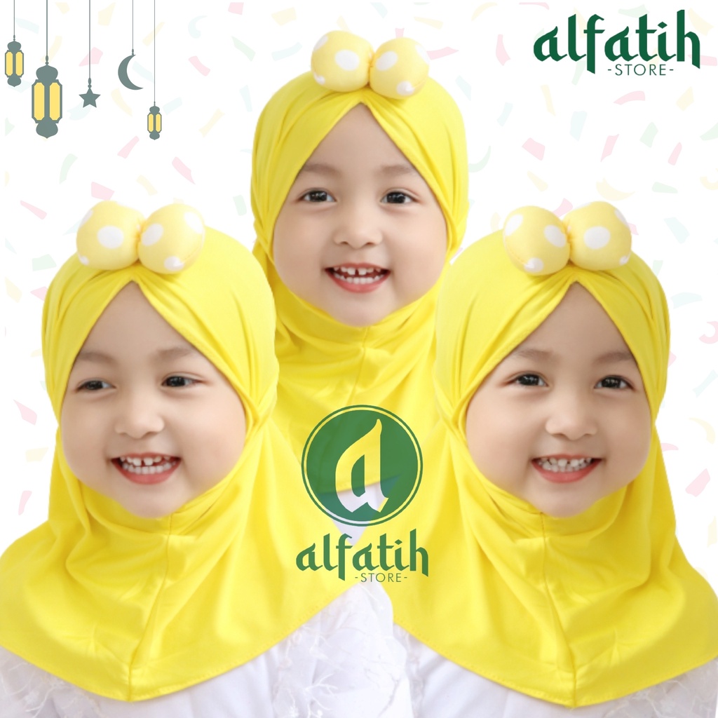 ALFATIH STORE / Jilbab Anak Mini Mouse Polkadot / Hijab Anak Cantik / Jilbab Anak Murah