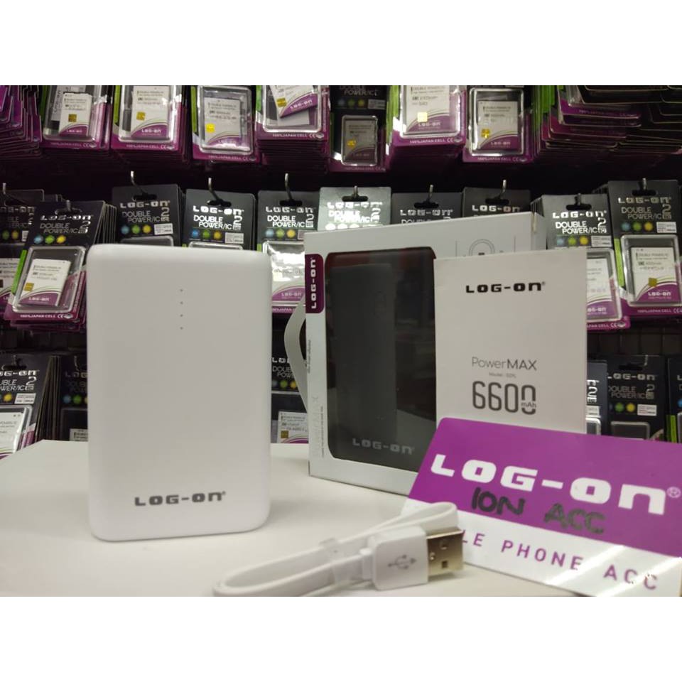 POWERBANK LOG ON PB-529L POWER MAX 6600 MAH 2 OUTPUT SMART IC