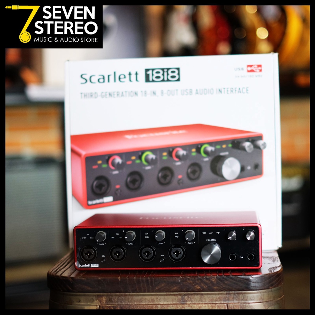 Focusrite Scarlett 18i8 3rd Gen USB Audio Interface - Soundcard Recording