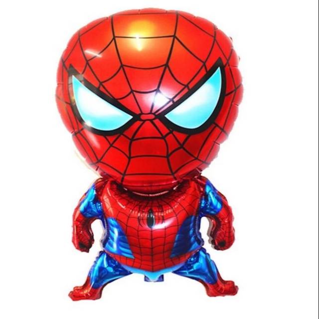 Balon Foil Spiderman Jumbo Metalik Ukuran 80cm