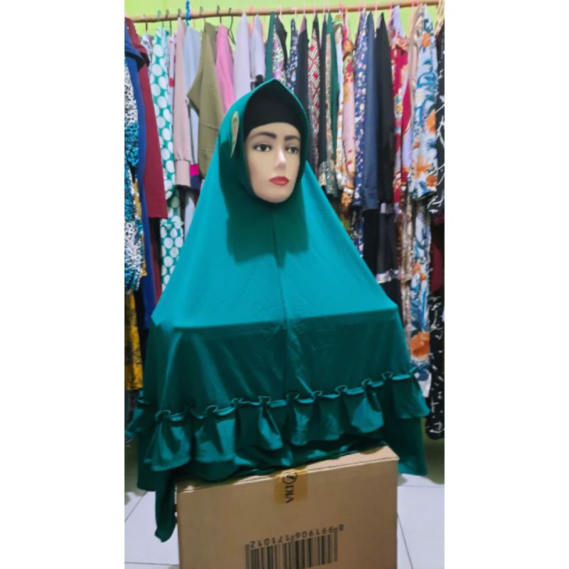 Jilbab /bergo rege jumbo Jersey tebal kualitas butik murah