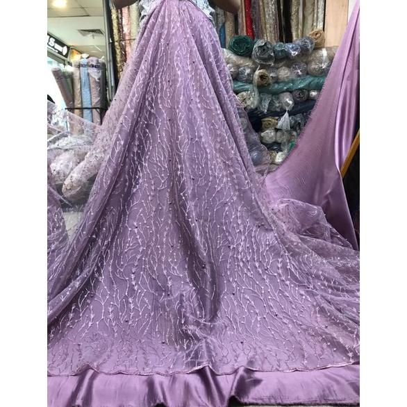 COD Tille Akar Mutiara/Brokat mutiara gliter/Kain brokat kebaya terbaru