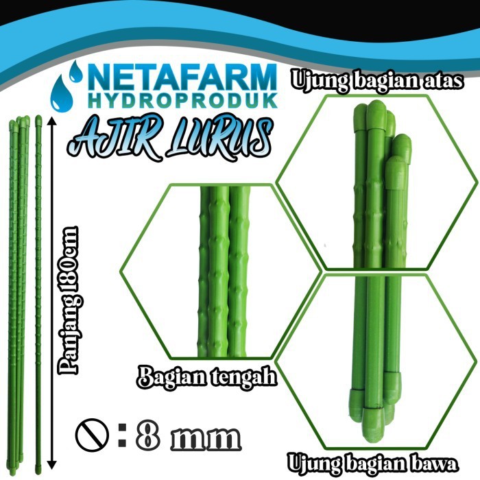 Ajir Tanaman - Plant Stake - 8mm x 180cm - 1 Set 10 pcs