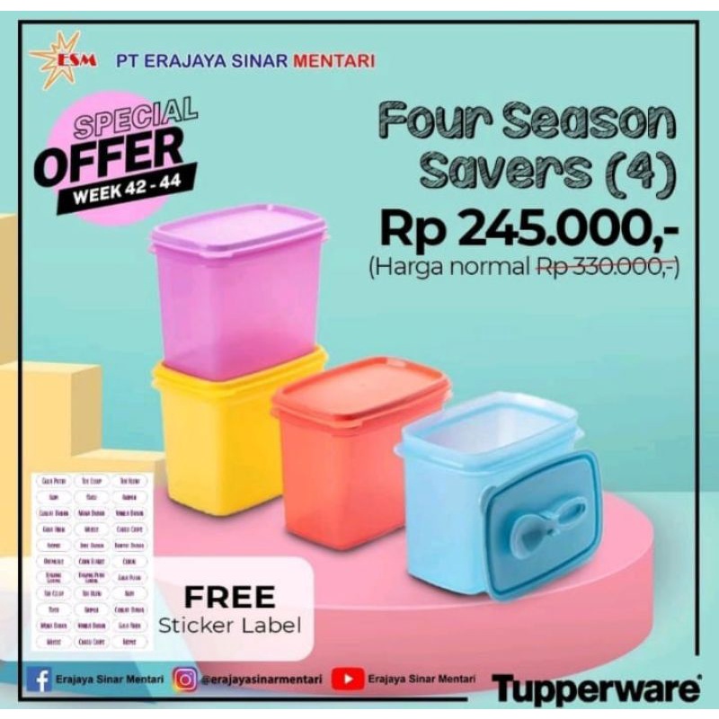 season saver tupperware ( 4pcs )