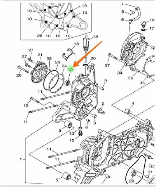 SIL SEAL KRUK KREK AS KANAN MAGNET MAHNIT MIO M3 S Z SOUL GT FINO FI XRIDE 125 LED ORI 93102-19814