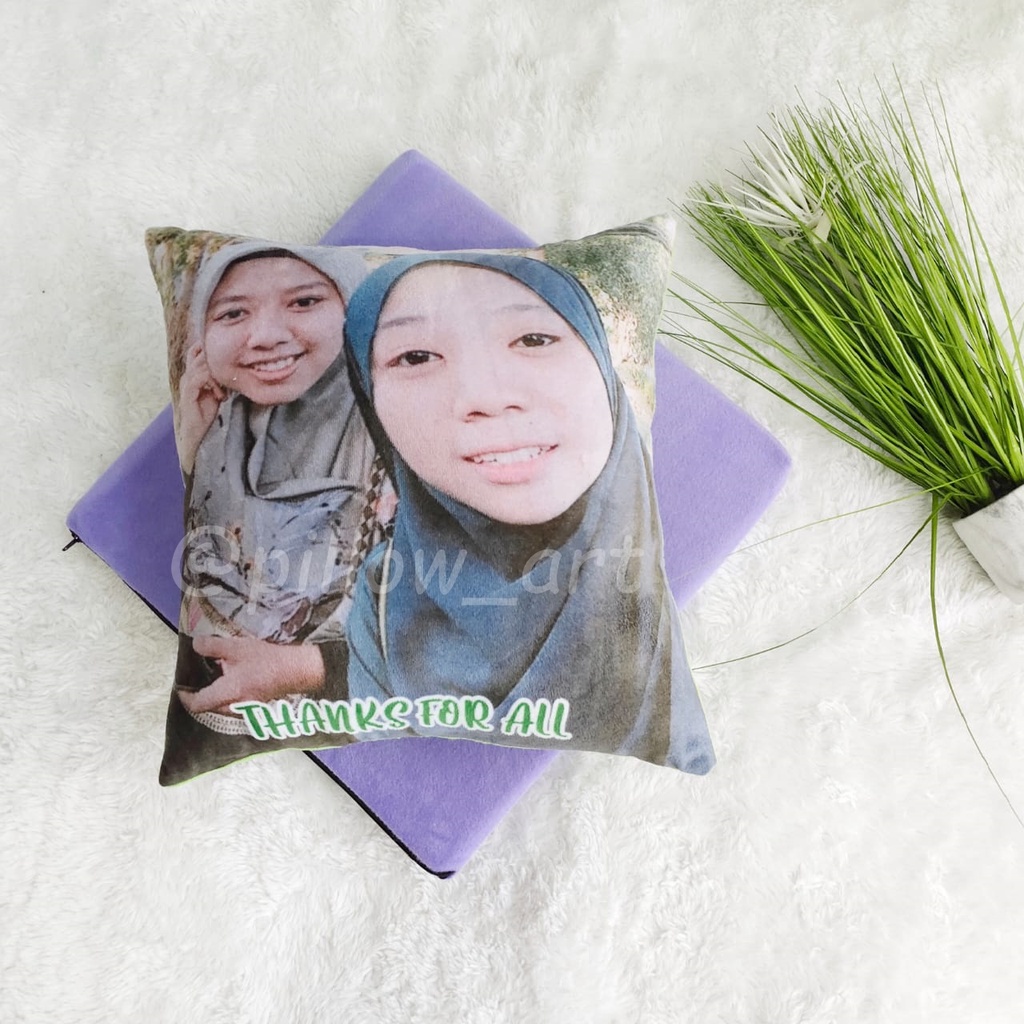 Pillowart - Bantal Cinta Custom Foto Fullprint 40 x 40 cm / Hadiah - ART024