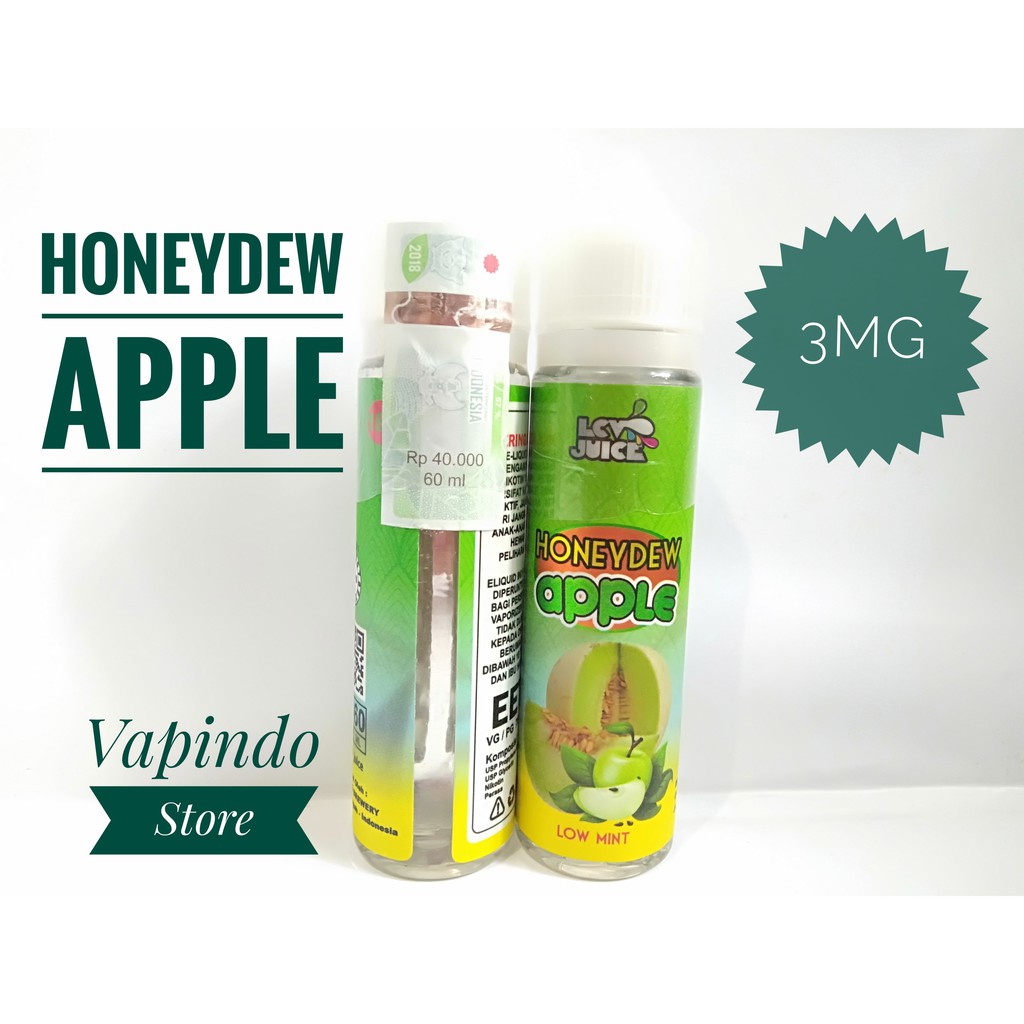 LCV HONEYDEW APPLE 60ML 3MG BY KING BREWERY PREMIUM E LIQUID VAPE