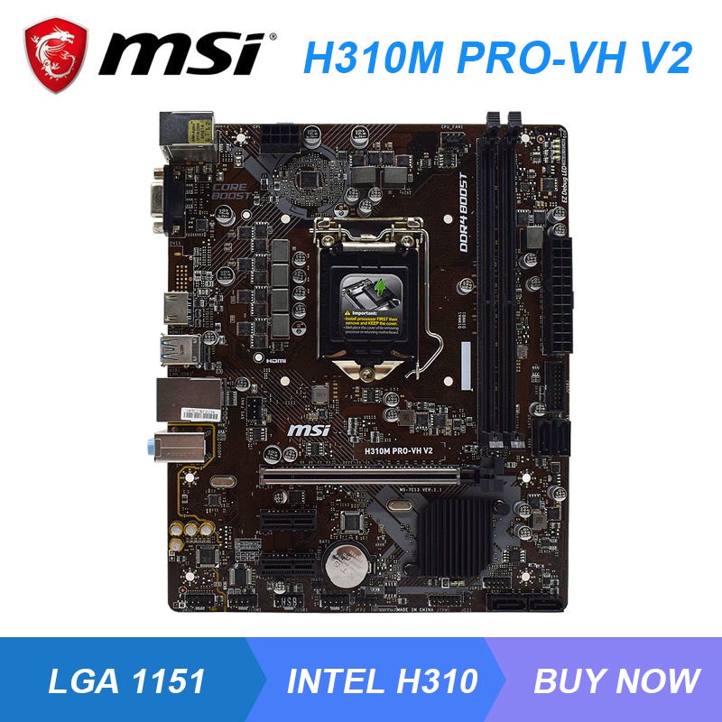 PREORDER MSI H310M PRO-VH V2 Motherboard 1151 Motherboard DDR4 Intel H310 Support Core i7 9700K 8700