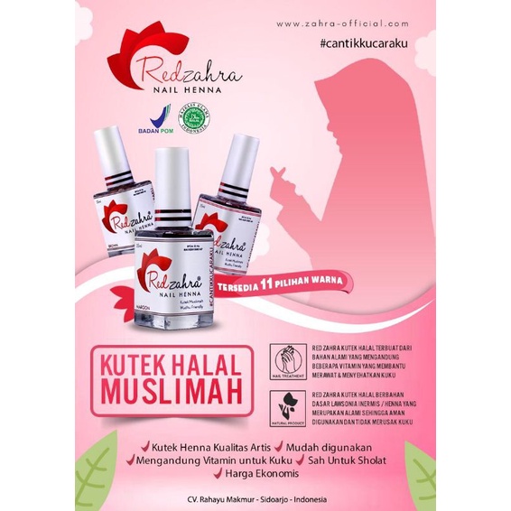 Red zahra Nail Henna