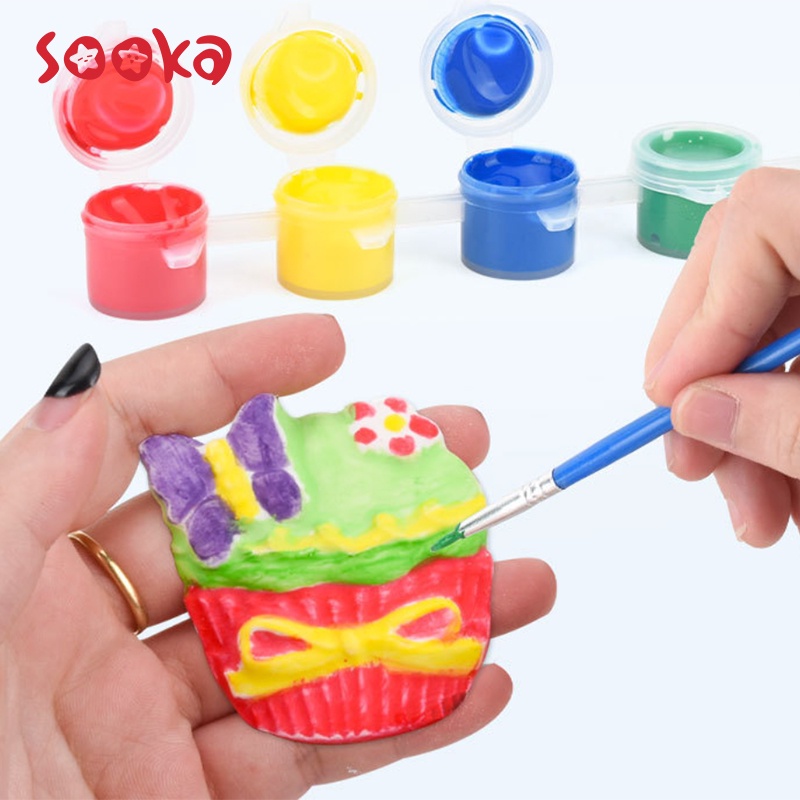 SOOKA Mainan DIY Prakarya Anak Kreativitas Stone Painting Mewarnai Melukis 3D Paint Gypsum Bisa Jadi Tempelan Magnet Kulkas SK-1015