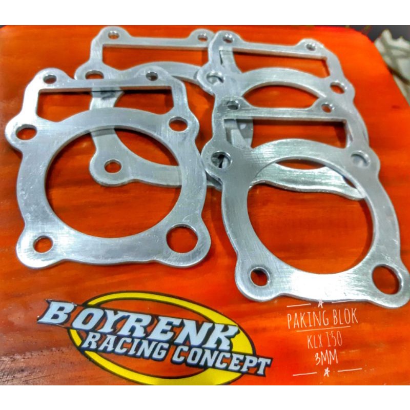 PACKING BLOK GANJEL BLOK PACKING STROKE KLX 1mm sd 10mm  ALMUNIUM - BOYRENK RACING