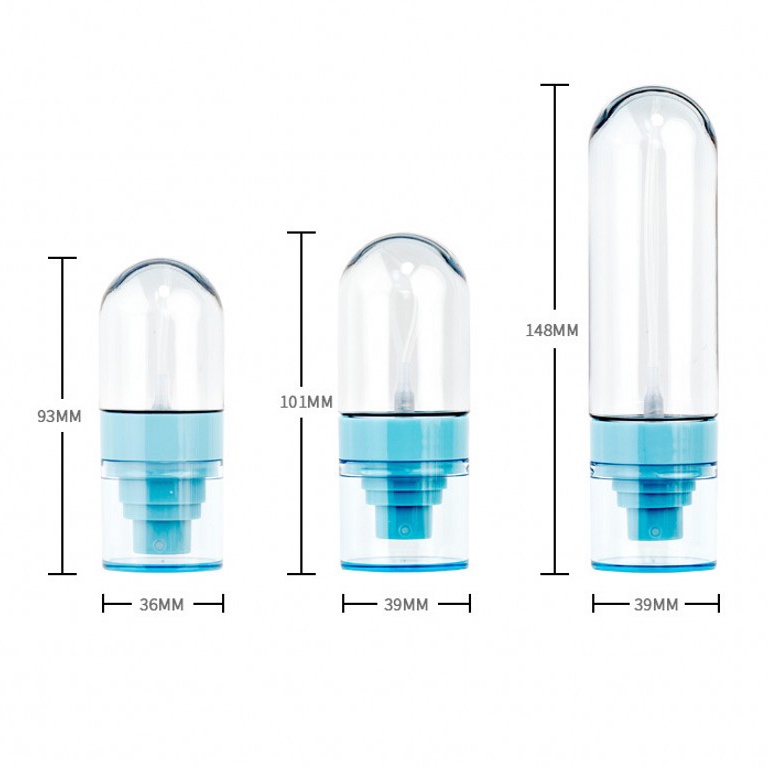 Botol Semprot Kosong Isi Ulang 30 / 50 / 100ml Transparan Dengan Pompa Reusable Untuk Travel