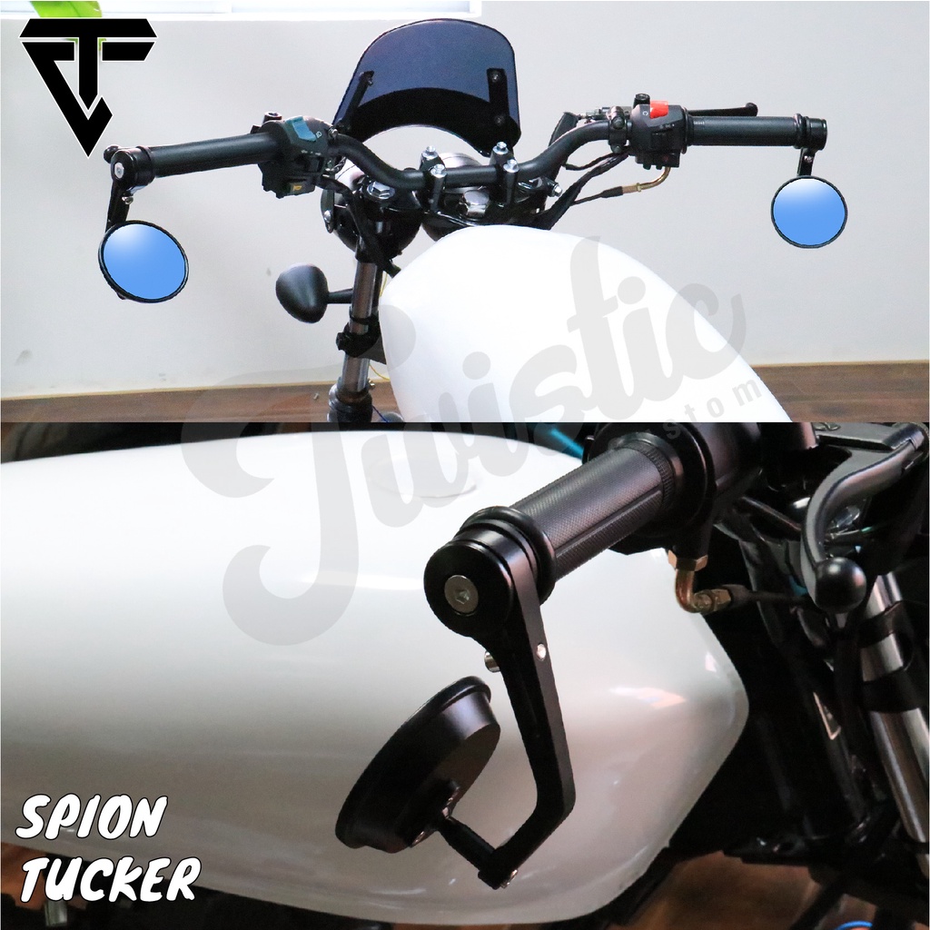 Spion Jalu Bulat Motor Custom Tucker W175 XSR Benelli Vespa Universal