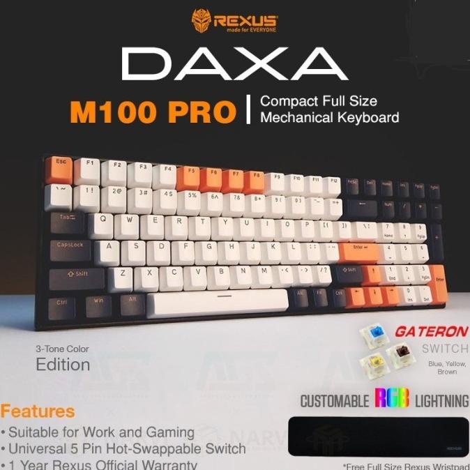 REXUS KEYBOARD GAMING MECHANICAL DAXA M100 PRO / M-100 PRO GNHD646FV