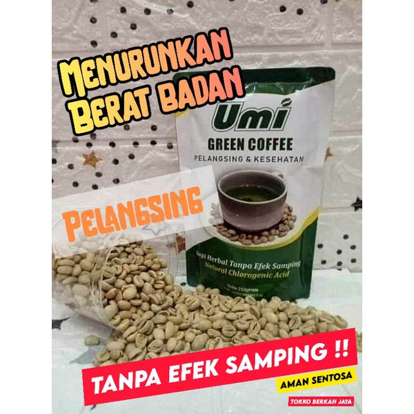 Pelangsing UGC UMI GREEN COFFEE menurunkan berat badan(250gram)
