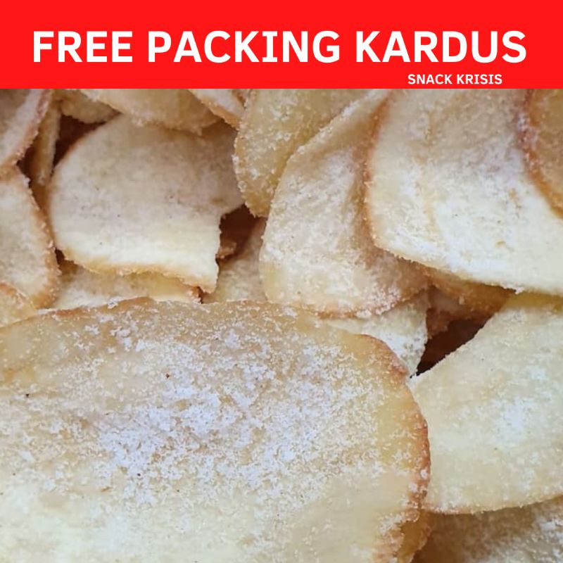 

Keripik singkong manis gula halus enak renyah 250g free buble wrap