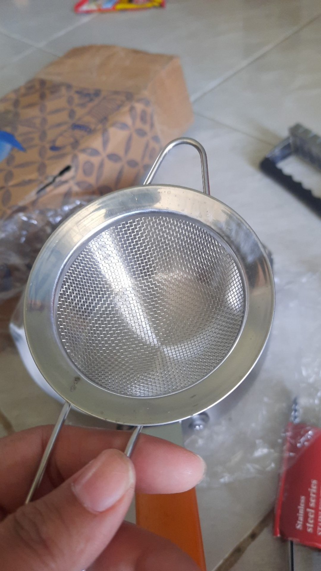 Saringan Ceko Saringan Minyak Teh Kopi Jeruk Stainless 8cm Serbaguna