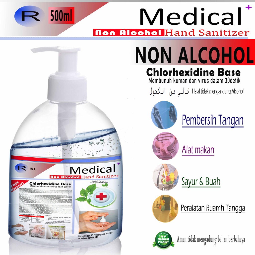 hand sanitizer 500ml cair | hand sanitizer 1 liter all varian dengan alkohol 70-75%(OC)