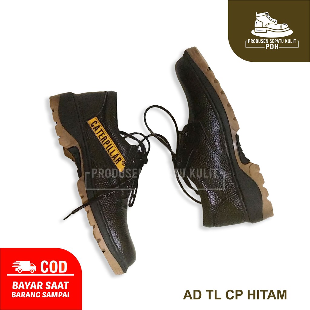 SEPATU BOOTS SAFETY PRIA PENDEK UJUNG BESI TERLARIS MURAH BAHAN KULIT ASLI - AD_TL CP Htm