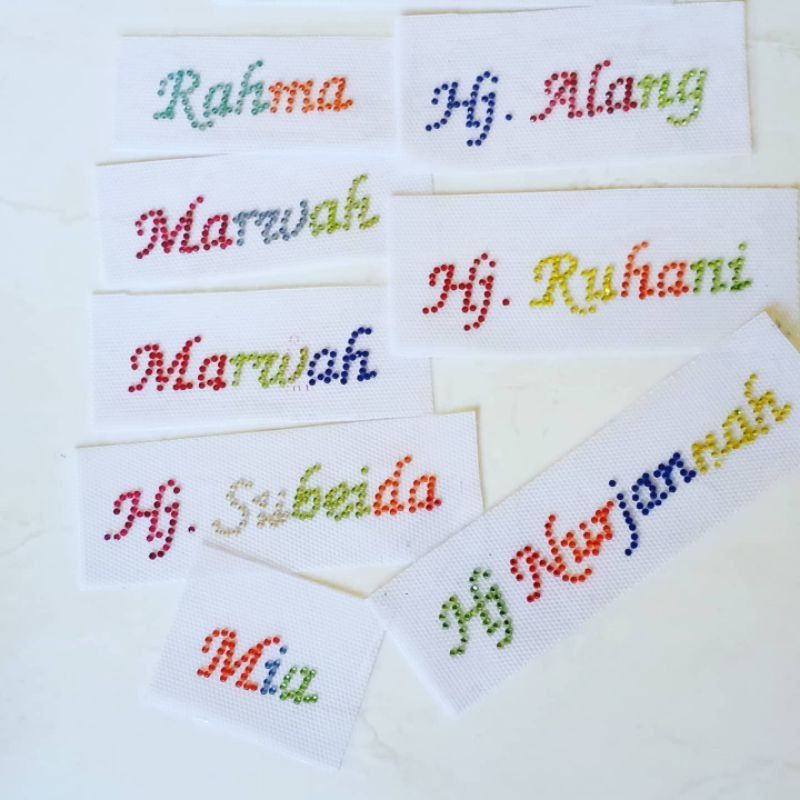 50lembar(max 10huruf /isi20)/HOTFIX/LOGO HURUF/NAMA HIAS PET PREMIUM