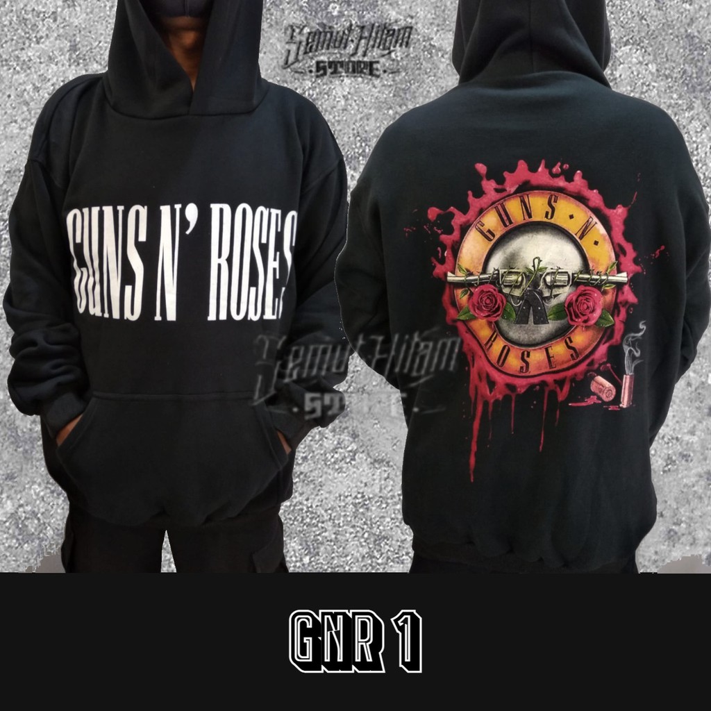 [GESER KIRI] Sweater Hoodie Topi Pullover GUNS N ROSES GNR Band Musik Rock Metal Prapatan Rebel ORIG