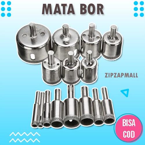 MATA BOR SET KERAMIK KACA GRANIT BESI BAJA MINI PANJANG MURAH ORIGINAL - MATA BOR LUBANG BULAT TERLA