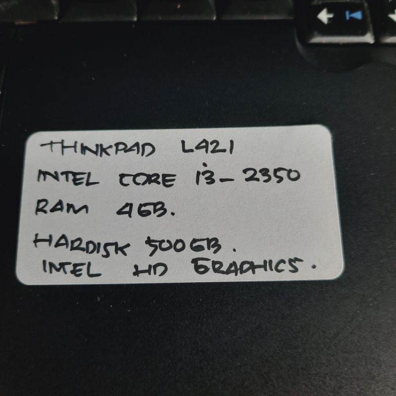 LAPTOP INTEL CORE I3 GEN 2 LENOVO THINKPAD L421 RAM 4 GB SECOND LIKE NEW BERGARANSI