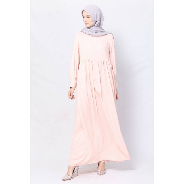 Askalabel BASIC BABY PEACH (SIZE M) Dress,Gamis Trendy ORI by ASKA LABEL