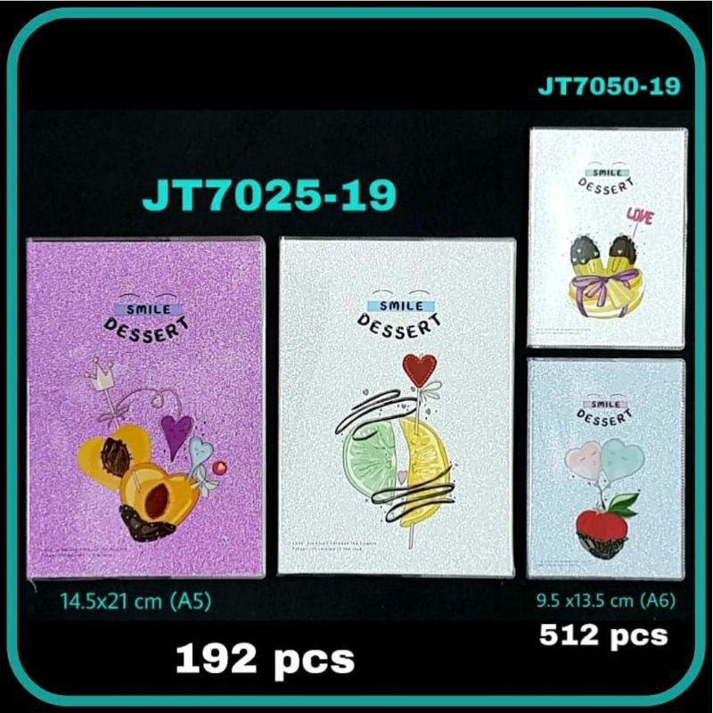 

Memo Cover mika Gliter Ukuran A6 / Notebook Murah