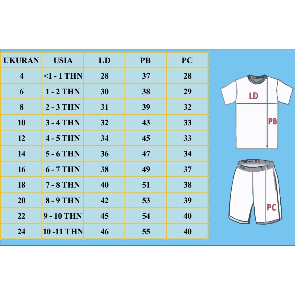 SETELAN BOLA ANAK / JERSEY ANAK / SETELAN TIDUR ANAK / SETELAN ANAK USIA 11-12 TAHUN MURAH