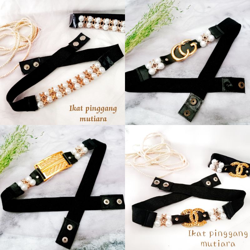 ikat pinggang wanita cantik mutiara belt sabuk wanita murah