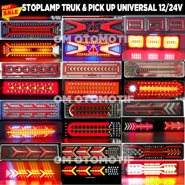 Lampu Variasi Stop Lamp LED Stoplamp Rem Belakang Truk Sein Running Truck Transformer Transfomer 12 