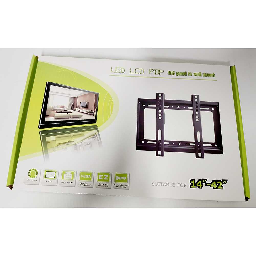 PROMO TV Bracket 1.3mm Thick 200 x 200 Pitch Wall for 14-42 Inch TV  CNSD OMBV05BK