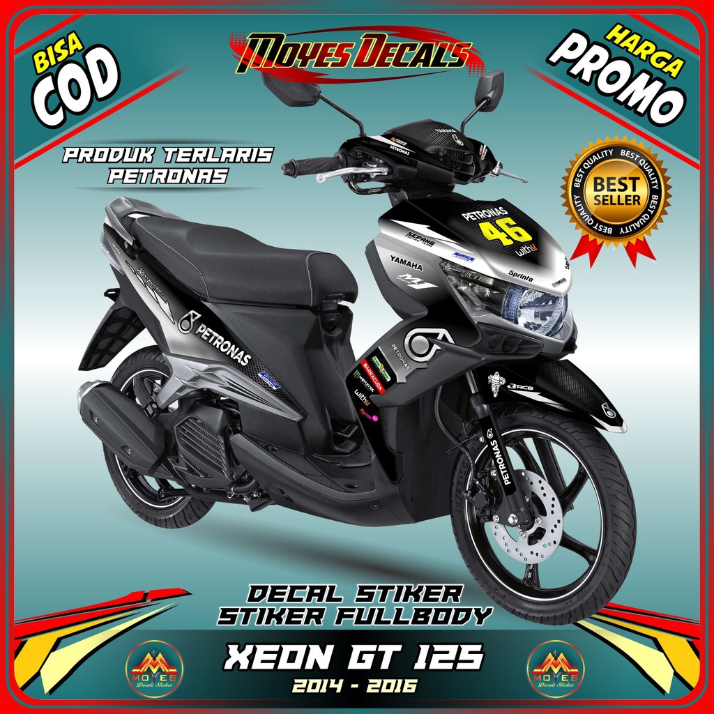 Decal Stiker Yamaha xeon gt full body - Decal stiker motor yamaha xeon gt 125 petronas silver