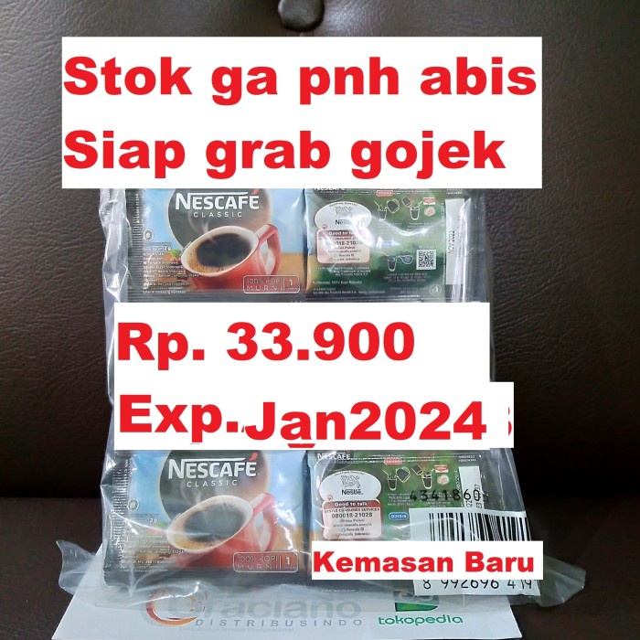 

(BISA COD) Nescafe Classic Sachet 2gr Lampung 1 pack isi 60pcs Promo Paling Murah