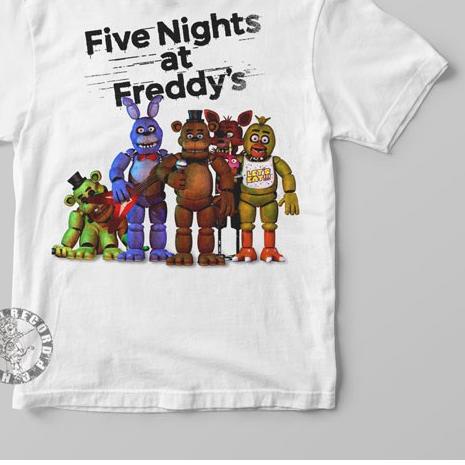 ➹ Kaos FNAF five nights at freddy's Kaos Anak Anime Game FNAF five nights at freddy's DTG1 - Baju FN