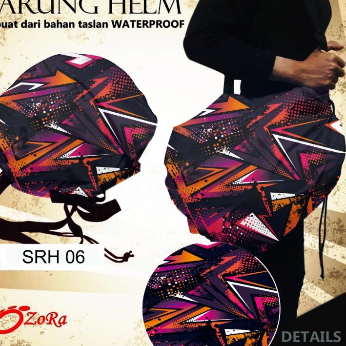 (rjif -60) Sarung Helm Anti Air Tas Helm KYT cross AGV INK Motif Karakter Full Face Bogo ivni960