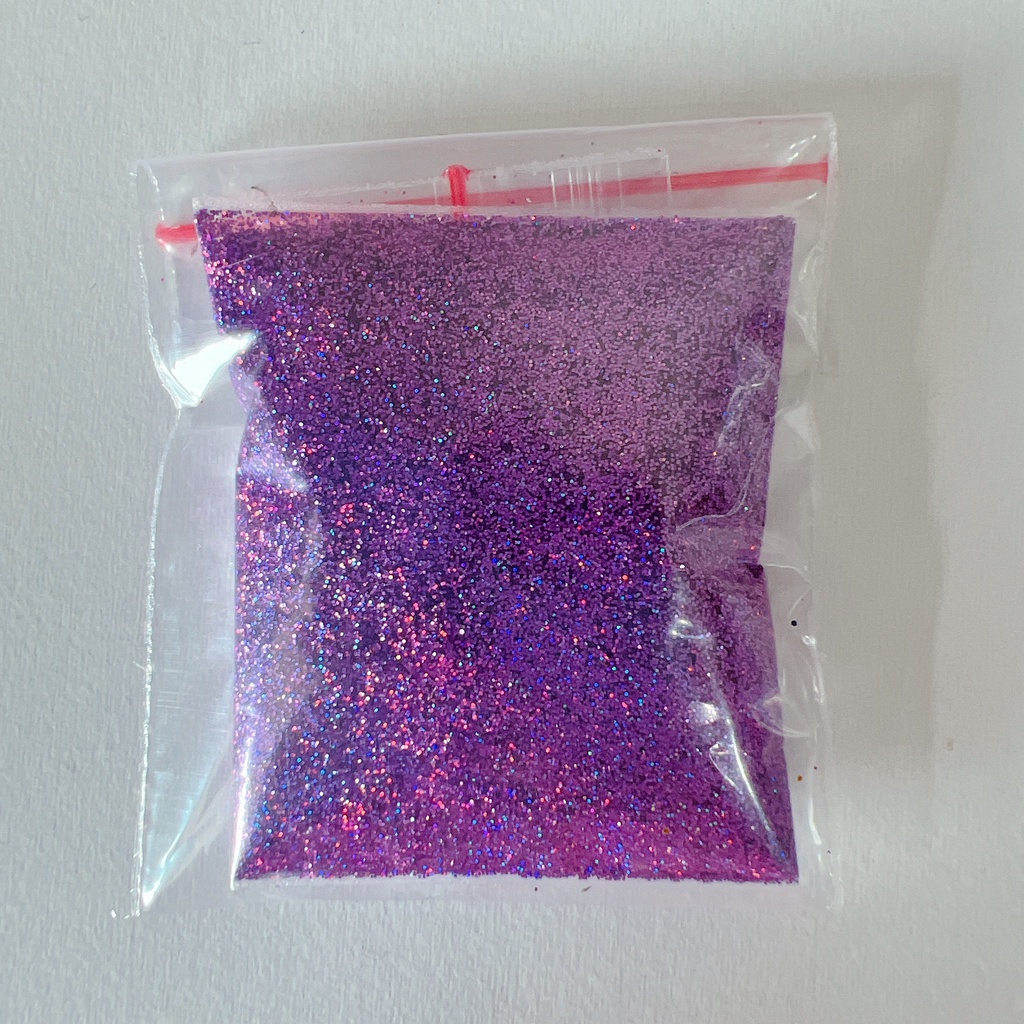 Sparkle Glitter HOLOGRAM LILAC 3gr 3gram Powder Serbuk Tabur Warna Warni Eceran Sablon Resin Pernak Pernik Hiasan Bubuk Padat DIY Kerajinan Kesenian Art Prakarya Seni Perlengkapan Bahan Craft Crafting Paint Painting Colour Color