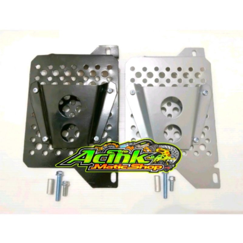 Tutup cover radiator cnc NMAX N max nmax aerox lexi almunium cnc motif scop plus baut dan bosh