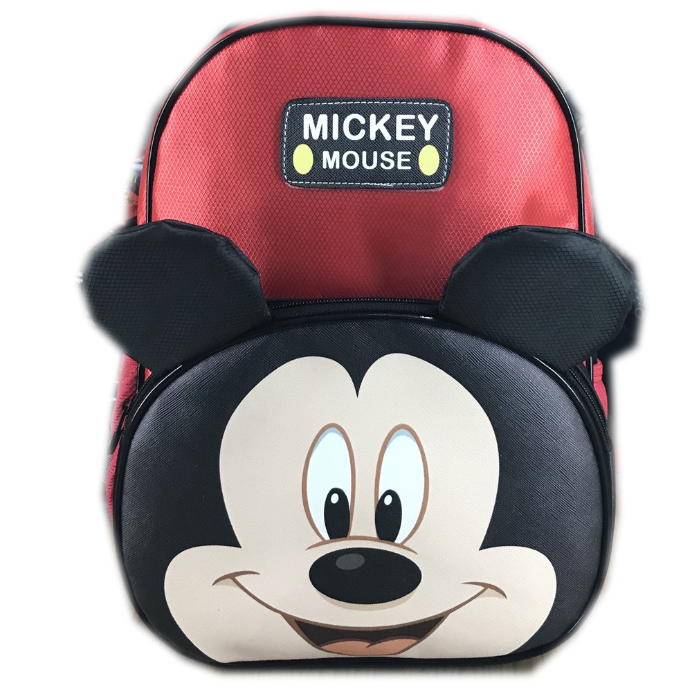 COD IMPORT ~ Tas Ransel Sekolah TK 3D TIKUS COWO MOUSe Muka Kuping 3D Timbul mickey mouse ransel tk sd cowo tas laki laki kuping mickey