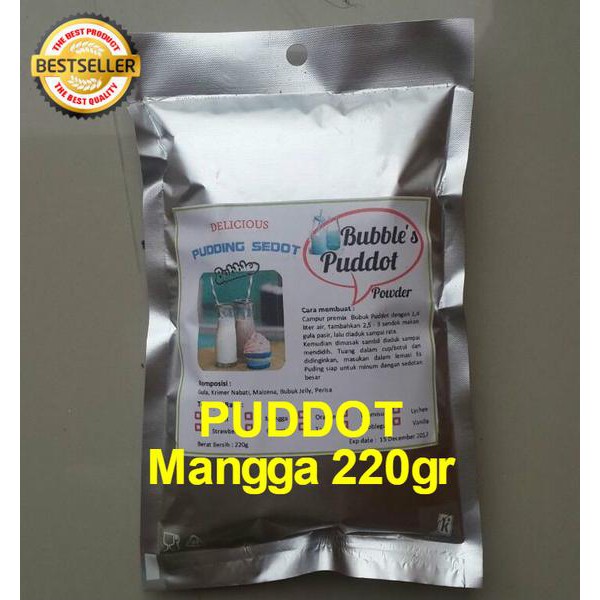 

Mangga Bubble's Frizco Puddot Premix Pudding Sedot 220gr Bubuk Powder Pudot Mango Mango silpud