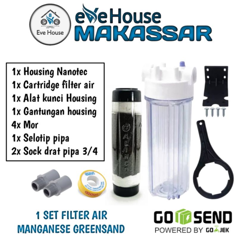 Makassar V70 Nanotec 1 set filter air housing nanotec tabung nanotech lengkap