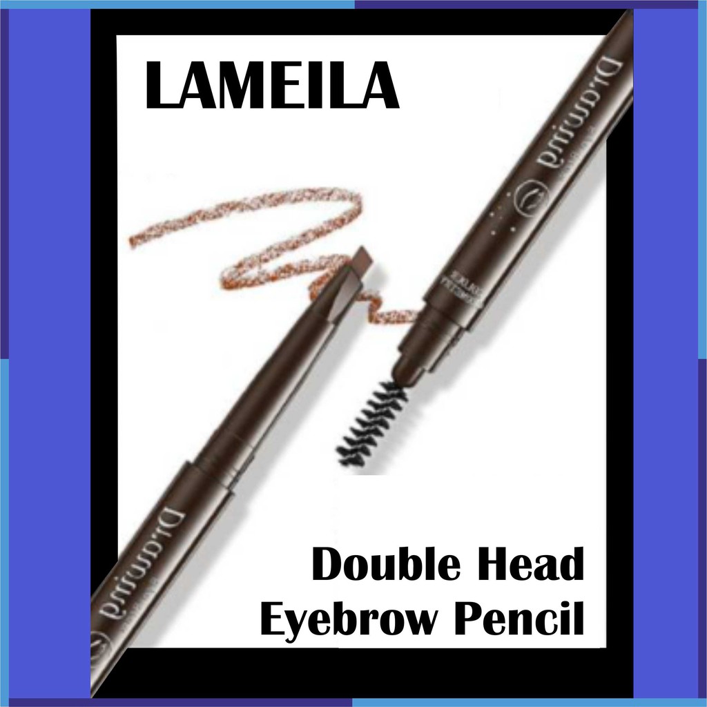 Lameila Pensil Alis / Double Heads Eyebrow Pencil Colour Geometry Long Lasting(Waterproof) L013