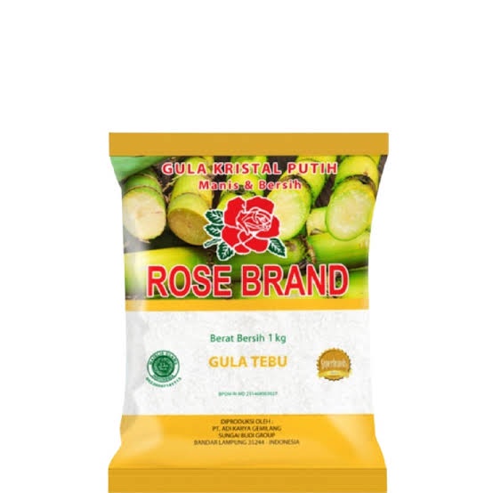 

gula kristal putih rose brand kuning 1kg